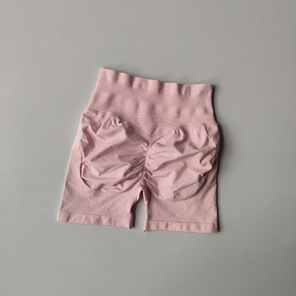 Peach Hip Lifting Sports Shorts Women High Waist and Waist Tightening Slimming Running Hip Speed Drying Three Point Tight Pants