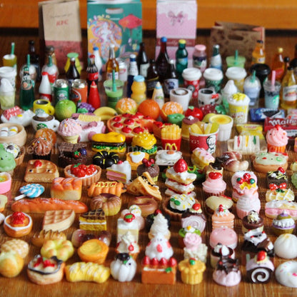 1:6 Miniature Dollhouse Food Supermarket Mini Snack Simulation Cake Wine Drink for Blyth BJD Doll Kitchen Accessories Toy