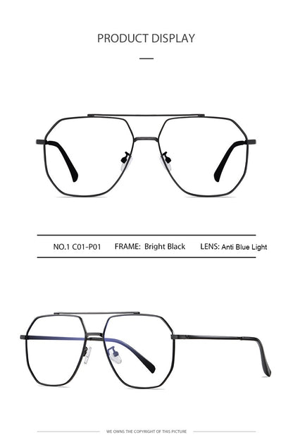 Men Reading Glasses Prescription Eyeglasses Frame CR39 Optics Lenses Myopia Presbyopic Eyewear Women Blue Light Blocking Glasses