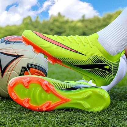 New Men Football Boots FG Training Shoes Soccer Shoes Non-Slip Soccer Cleats Long Spikes Ultralight Outdoor Drop Shipping