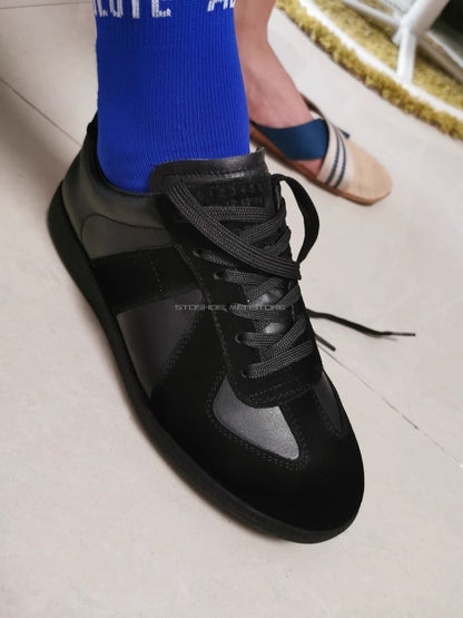 Men's Casual Sports Shoes 2025 Autumn New Niche Black Agan Suede Leather Easy-Matching Simple Board Shoes Fashion Training Shoes