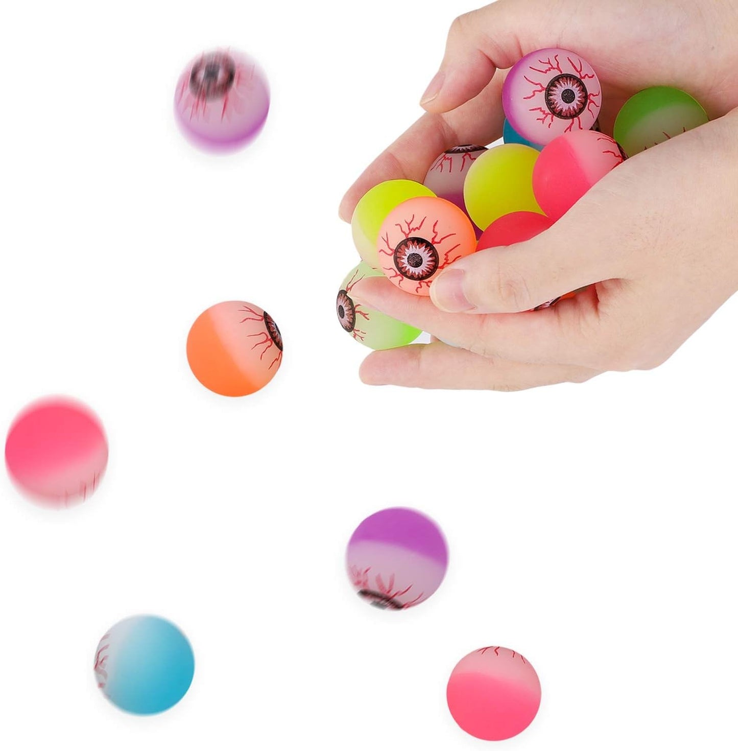 10 Pieces Halloween Bouncing Balls Glow in The Dark Bouncing Eyeballs Halloween Theme Eyeballs for Halloween Favor Supplies