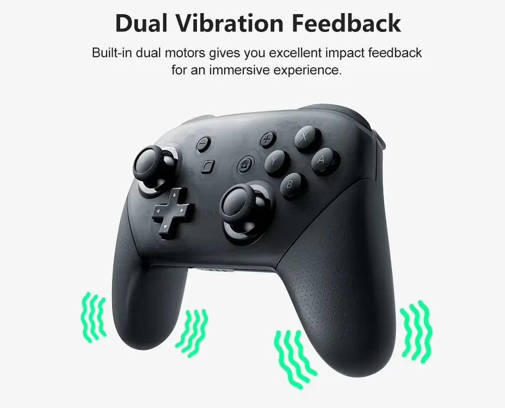 Wireless Bluetooth Gamepad Controller with Wake Function Joystick 6-Axis Gyro HD Vibration for Switch Game Console