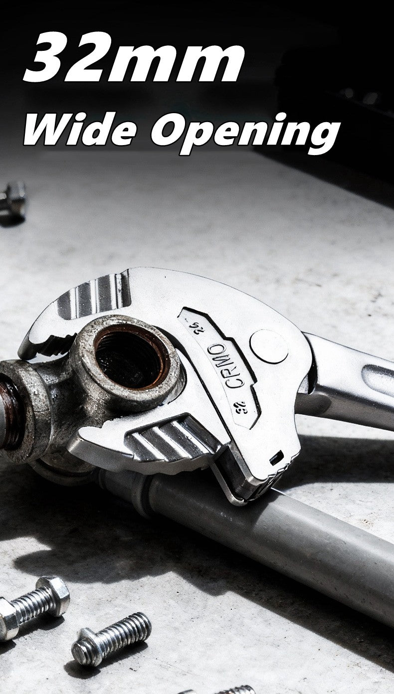 Chave Catraca de Mola com Travamento Automático, Chave Garra de Caranguejo Industrial Pesada, Mandíbula Larga Ajustável para Fabricação de Tubos Automotivos