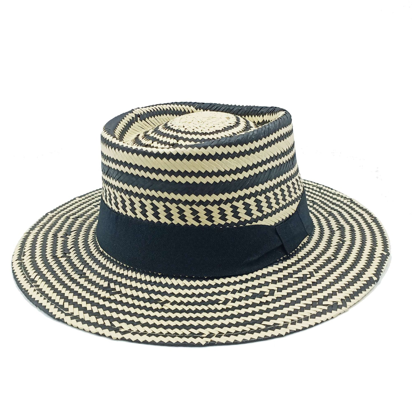 Chapéu de Palha Feminino de Verão Chapéu de Sol Luxuoso Feminino Chapéu de Praia de Proteção Solar da Moda Chapéu Panamá Francês Chapéu Raff de Aba Larga com Topo Abaulado