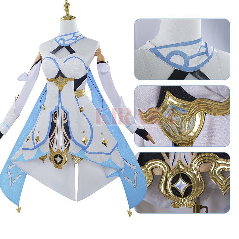 High Qualiy Lumine Cosplay Costume Wig Hair Game Impact Character Traveler for Women Cosplay Anime Events Role Play Dress