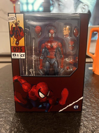 Hot CT Toys Boneco Homem-Aranha Mafex 075 O Espetacular Homem-Aranha Versão Quadrinhos Mafex 185 Boneco de Ação Modelo Brinquedos Presentes Infantis