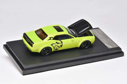 Novo Dodge Challenger Srt Hellcat Carro De Brinquedo Miniatura 1:64 Simulação Liga Abre Capô Presente Para Crianças