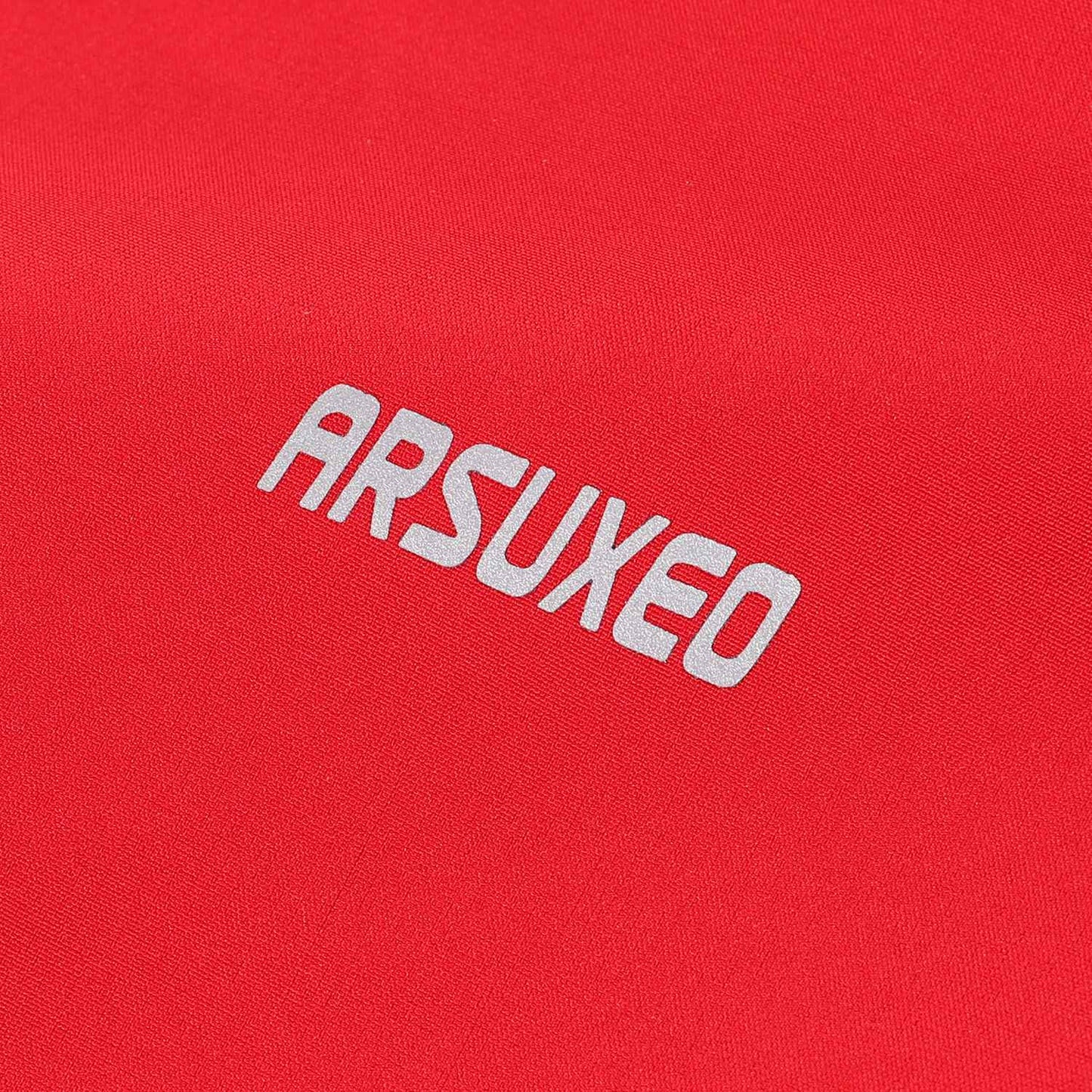 Arsuxeo Men Cycle Jacket Waterproof Windproof Thermal Fleece Bike Jersey MTB Bicycle Riding Running Autumn Winter Jacket Coat