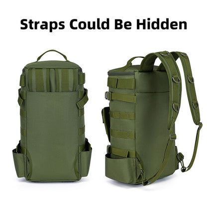 Mochila Tática de Pesca com Porta-Varas, Bolsa para Apetrechos de Pesca, Armazenamento de Equipamentos de Pesca, Sistema Molle, para Acampamento, Caminhada, Bolsa Multifuncional para Exteriores