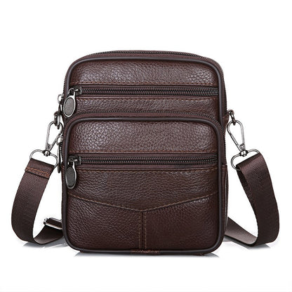 Men's Genuine Leather Crossbody Shoulder Bags High quality Tote Fashion Business Man Messenger Bag  Leather Bags fanny pack
