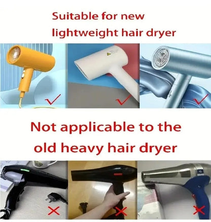 Suporte de Armazenamento para Secador de Cabelo Rack de Parede Sem Furo Suporte de Parede para Banheiro Armazenamento e Colocação de Dutos de Ar para Banheiro Suporte de Pendurar