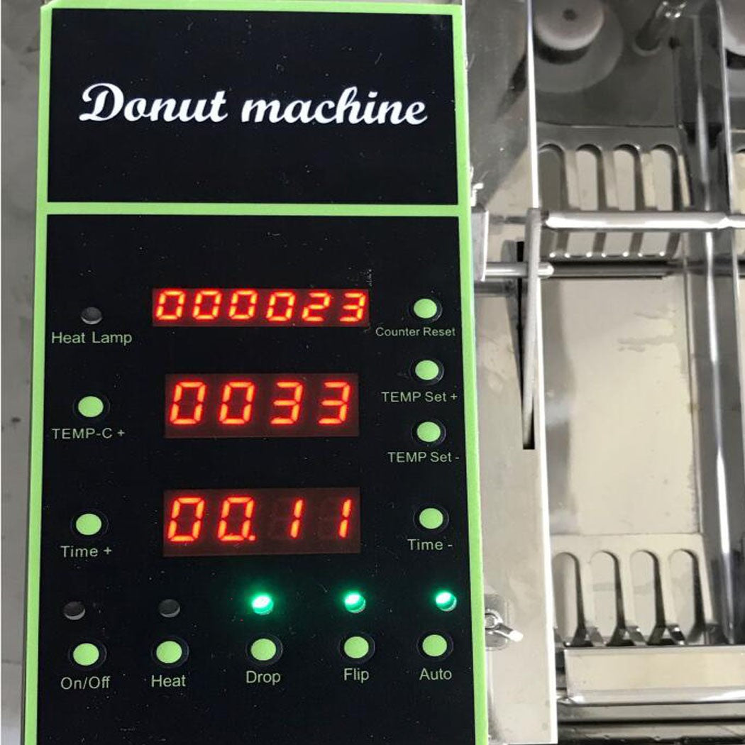 800-1000Peças/H Donuts 2000W Aquecimento Elétrico com Controle por Computador Máquina Automática de Fazer Rosquinhas de 4 Fileiras Máquina de Fazer Rosquinhas Automática 110V