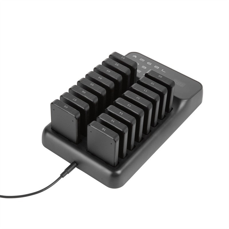 Wireless Restaurant Pagers Calling System 16 Coasters Buzzer Vibrator Bell Receivers For Food Truck Bar Coffee Fast Food Hotel