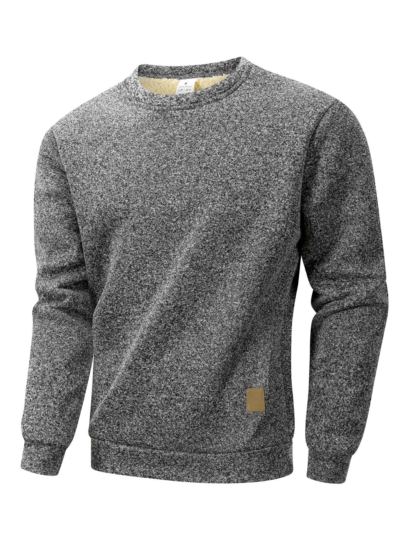 Autumn Winter Men's Fleece Lined Warm Sweatshirt Casual Pullover Men Fashion Long Sleeve Hoodies Outdoor Men's Clothing Top