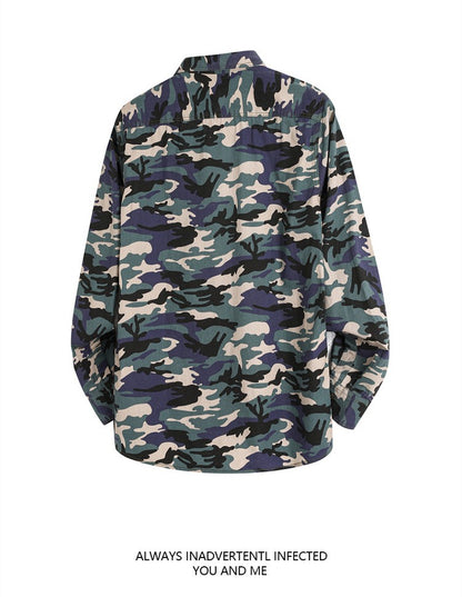 New Camouflage Cargo Shirt Men Cotton Multi-Pocket Camo Shirts High Quality Militar Overshirt Men Army Green Shirts Casual