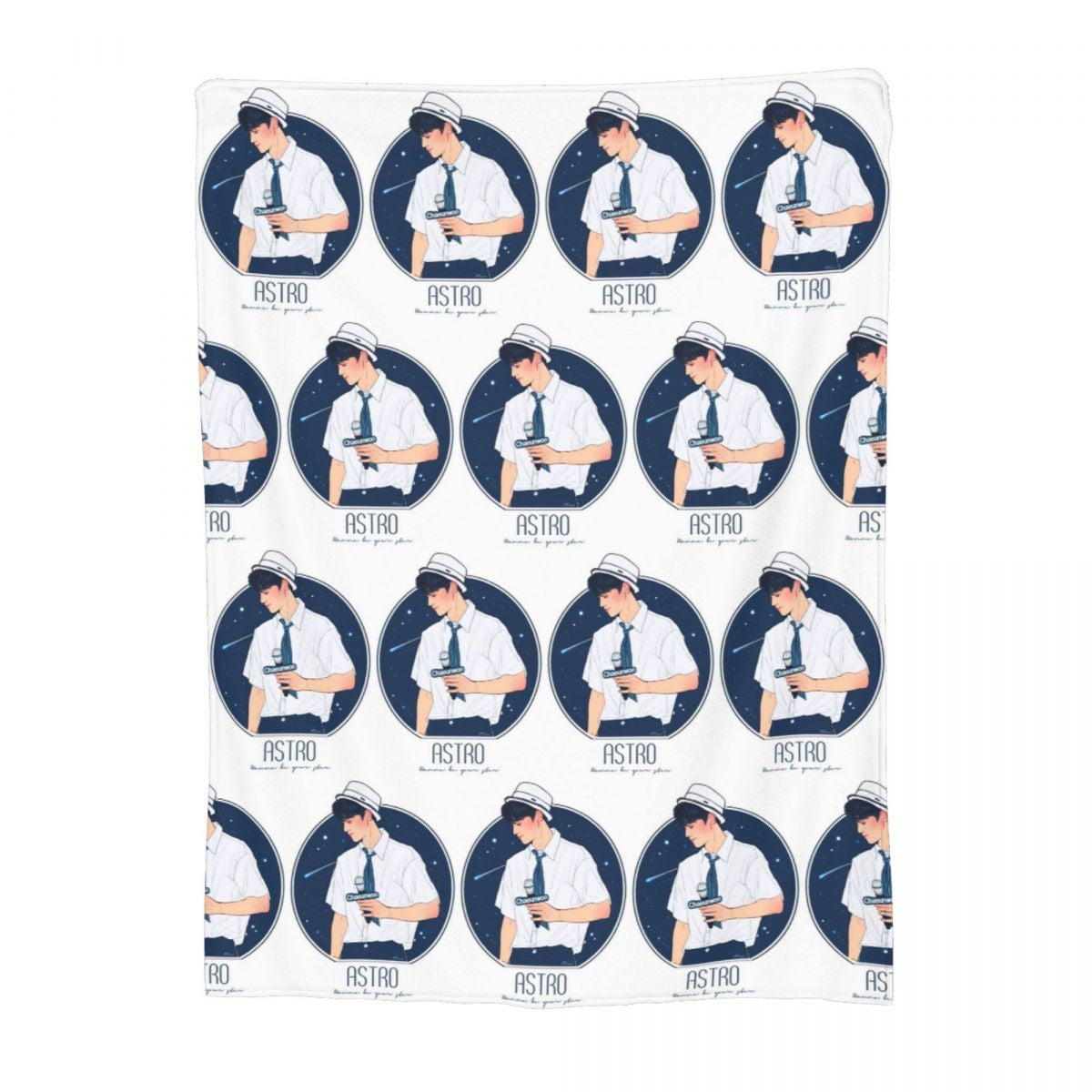 Cha EunWoo Kpop Astro Blankets Soft Warm Flannel Throw Blanket Cover for Bed Living room Picnic Travel Home Sofa