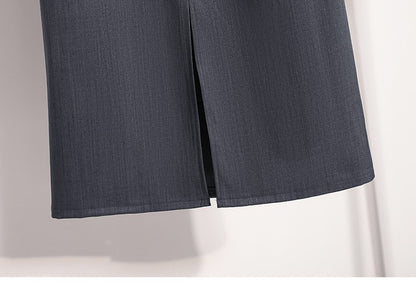 Suit Half-body Skirt Women's Large Size Autumn New Fashion Elegant Commuting Medium-length Package Hip Skirts Loose A-line Skirt