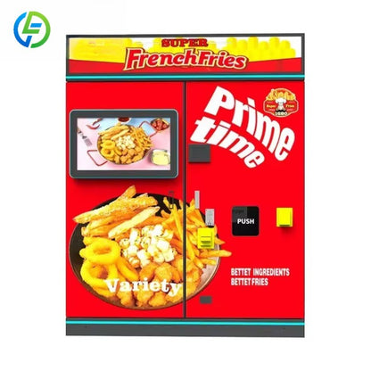 French Fries Vending Machine Automatic Robot Hot Food Fired Chicken and Fry Chip Vending Machine for Sale Factory Price