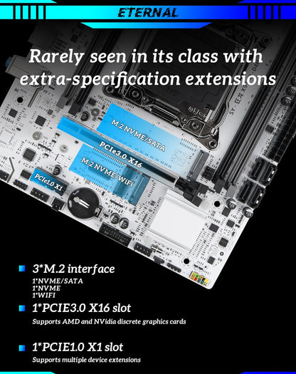 Kit de placa-mãe SOYO X99 Gaming com CPU Xeon E5 2650 V3 e memória DDR4 16G*1 2133MHz NVME PCIE3.0 SATA para computador de mesa