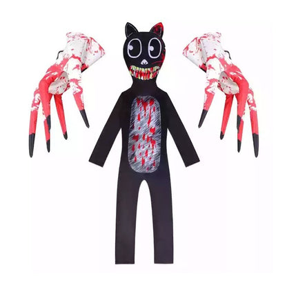 Halloween Costumes for Kids Siren Head Cosplay Bodysuit Boys Girls Anime Black Cat Character Fancy Dress Carnival Party Clothing