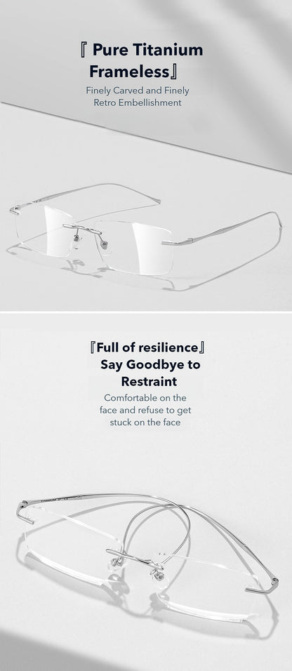 KANSEPT Square Myopia Eyeglasses Photochromic Lenses Man Blue Light Ultra-light Titanium Reading Glasses Men Optical Women Lens