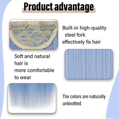 Clip in Hair Extensions Colored Party Highlights 30 inches Multi-colors Straight Hair Synthetic Hairpieces