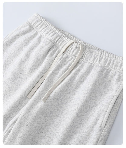 Calça de moletom reta 340G de terry, confortável, versátil, macia e suave para a pele, resistente a rugas e durável