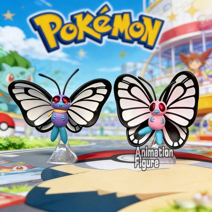 6,5 cm/2,56 pol. Anime Pokémon Figura Butterfree Bonecos de Ação Modelo de Coleção em PVC Brinquedos para Presentes Infantis