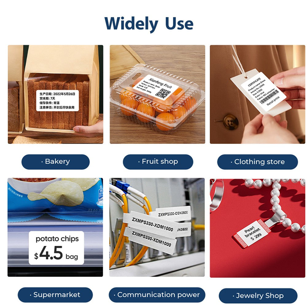 Portable Niimbot B1 Wireless Label Maker Adhesive Sticker Printer Labeling Machine DIY 20-50mm Labels for Office Home