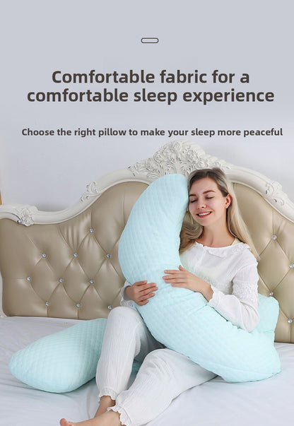 Pregnant women's pillows side sleeping pillows abdominal support U-shaped throw pillows for pregnant women to sleep are enlarged
