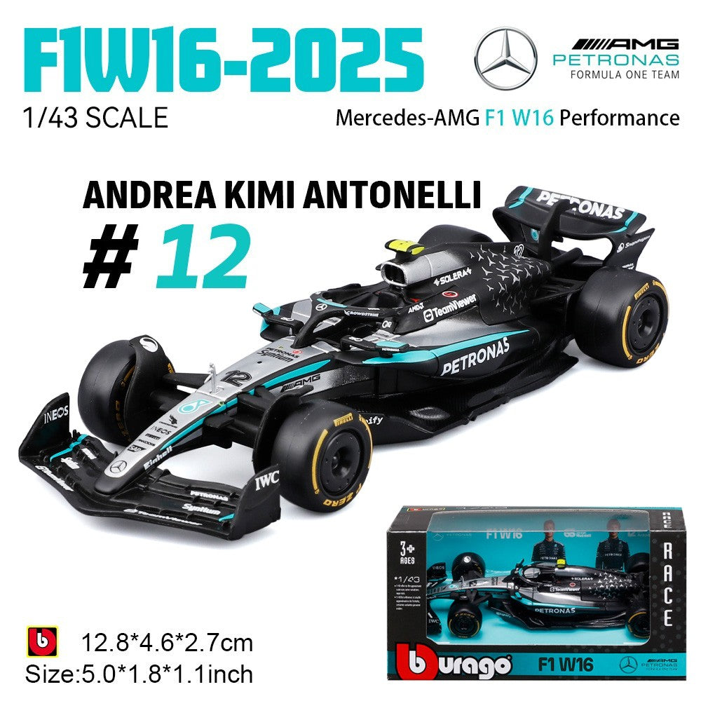 Novo em estoque Bburago 1:43 2025 F1 Japão Red Bull Rb21 Liga Modelos Miniatura Ferrari Sf25 #44 Rb21 Verstappen Mcl39 W16 ?Carro de Brinquedo