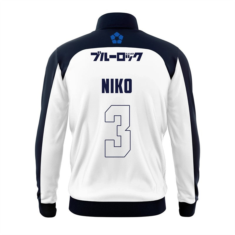 2025 Spring New Men's Blue Lock Anime Soccer Jersey Jackets Fashion Trendy Lapel Tops kids's Casual Short Sleeved Bomber Jacket