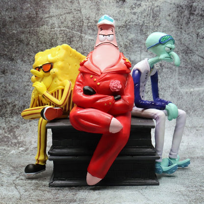 Spongebob Patrick Star Captain Eugene H. Armor Abs Krabs Squidward Tentacles As One Piece Character Figure Toys