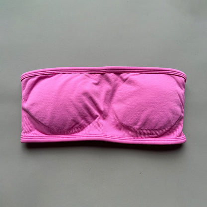 NO LOGO Backless Bandeau Sports Bra Gym Women Top Crop Tube Yoga Tops Halter Sports Seamless Bras Scrunch Workout Yoga Tank