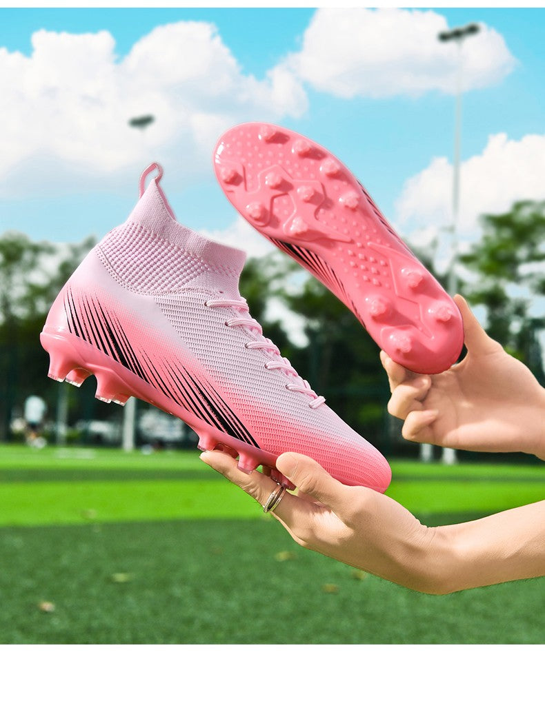 Men Fast Soccer Shoes Professional TF/FG Indoor Futsal Football Field Boot Unisex Society Cleats Long Spikes Sneaker Comfortable