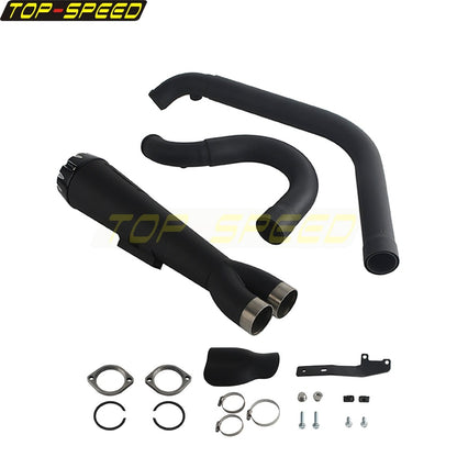 For Harley Dyna Wide Glide EFI FXDWGI FXDWG Motorcycle 2-in-1 Full Complete Exhaust System Stainless Steel Exhaust Muffler Pipe