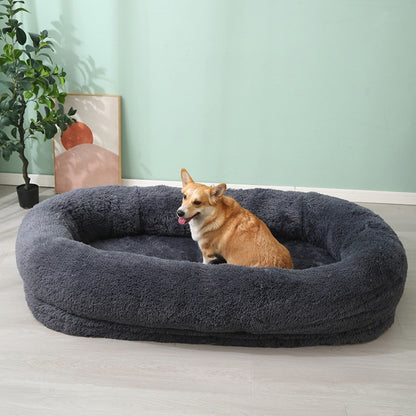 Cama de Inverno Quente para Animais de Estimação, Removível e Lavável, Sofá Grande para Cães, Almofada Preguiçosa para Animais, Cama para Cães, Ninho para Gatos