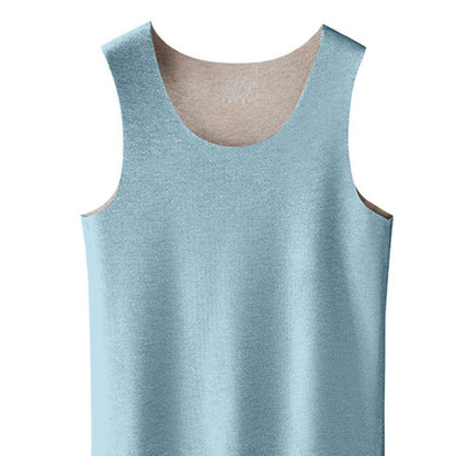 Comfortable Bamboo Fiber Thermal T Shirt Men Tank Top Wool High Quality Seamless Undershirt Winter Men's Warm Fleece Underwear