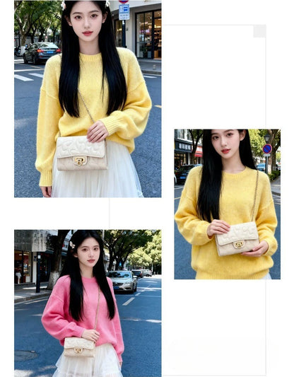 Women's Fashionable Casual Embroidered Butterfly Pattern Shoulder/crossbody Chain Small Square Bag, Mini Clutch