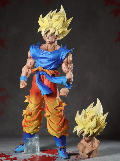 27cm Dupla Face Dragon Ball Z Son Goku Figure Super Saiyan Son Goku Bonecos de Ação Estátua de Pvc Coleção Modelo Brinquedos de Presente