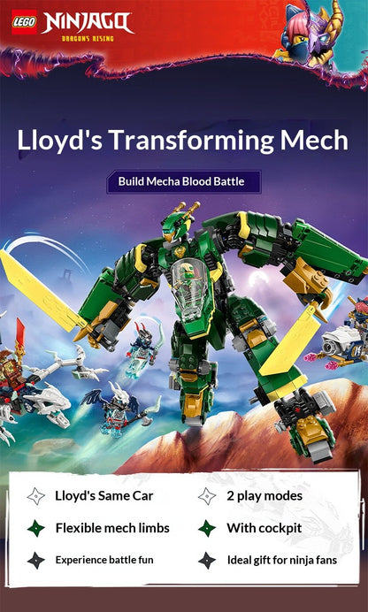 Blocos de Montar LEGO Montam Ninja Fantasma 71845 Lloyd's Transformed Mech Brinquedo Infantil Presente de Natal