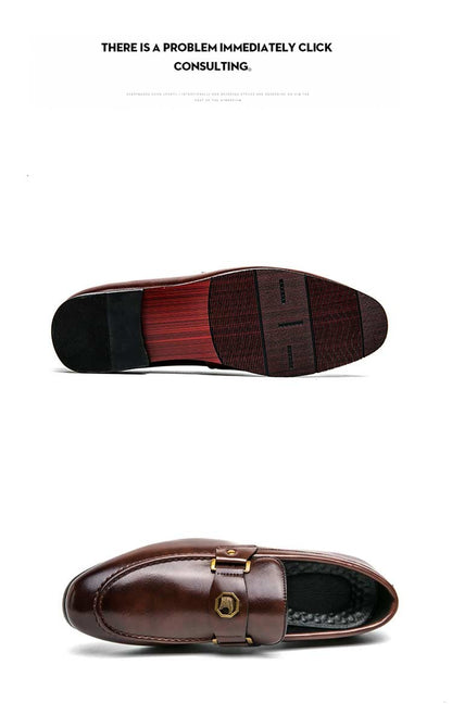 New Black Loafers Men Slip-On Round Toe Fashion Mens Dress Shoes Free Shipping Wedding Shoes for Men Size 38-47