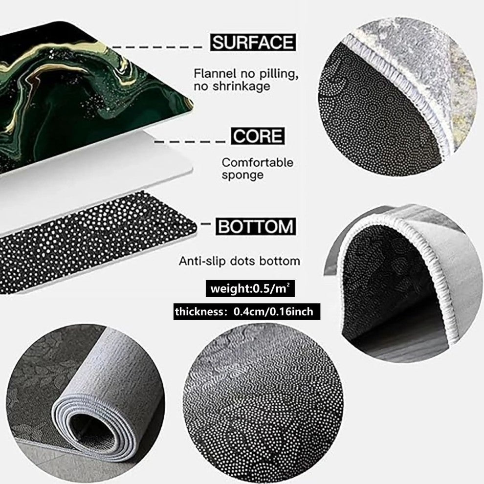 VIKAMA Modern Style Christmas Bath Door Mat Non-Slip Absorbent Rug Water Absorbing Skid-Resistant Mat for Bathroom Home Decor