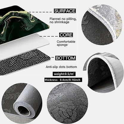 VIKAMA Modern Style Christmas Bath Door Mat Non-Slip Absorbent Rug Water Absorbing Skid-Resistant Mat for Bathroom Home Decor