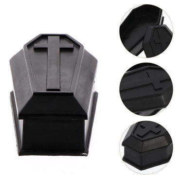 Coffin Halloween Box Prank Ornament Haunted House Mini Treat Favor Plastic Candy Jewelry Wooden Gifts Props Adornment