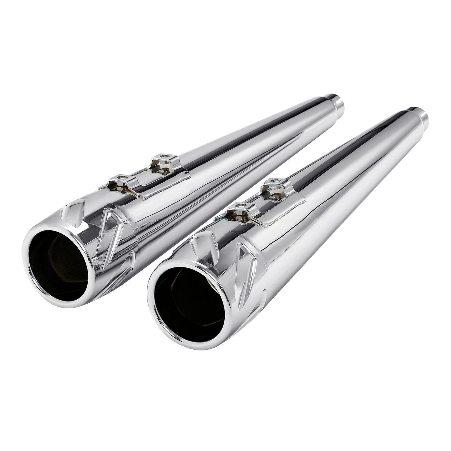 Motorcycle 4' Exhaust Pipes For Harley Touring Road King Models With Dual Exhaust 1995-2016 2015 2014 2013 2012 11 Black/Chrome