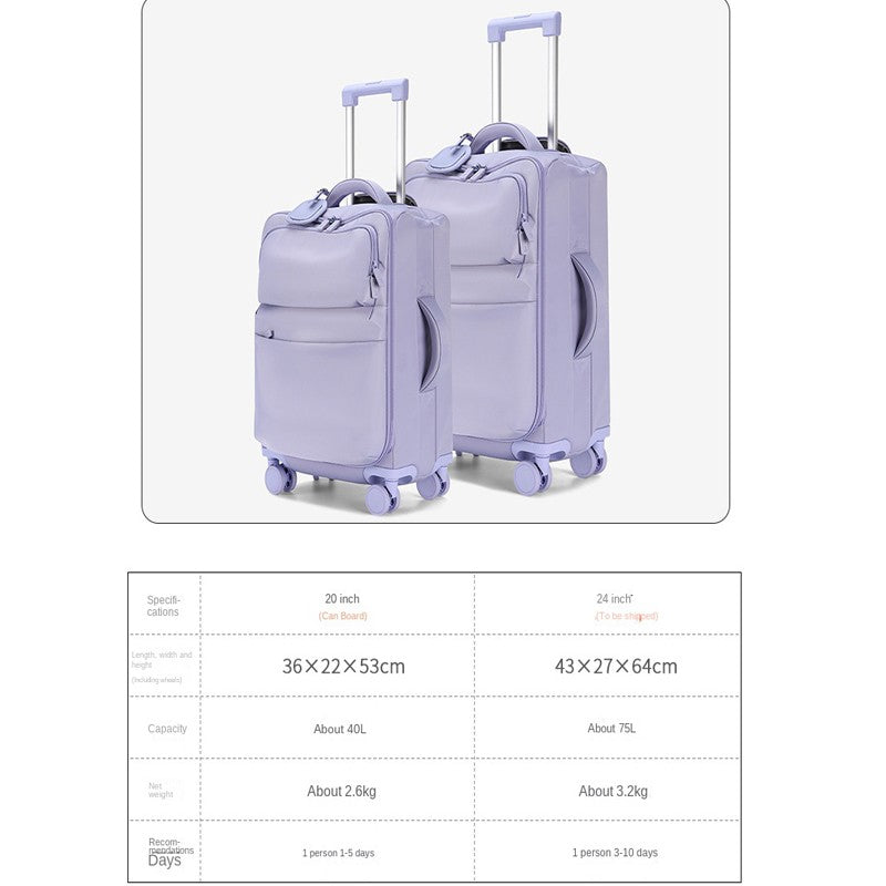 Mala de Viagem Ultra-leve de 20/24/28 polegadas, Grande Capacidade, Pano Oxford, À Prova D'água, Com Rodas, Caixa de Embarque, Senha, Bolsa de Viagem