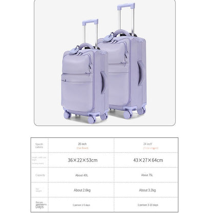 Mala de Viagem Ultra-leve de 20/24/28 polegadas, Grande Capacidade, Pano Oxford, À Prova D'água, Com Rodas, Caixa de Embarque, Senha, Bolsa de Viagem
