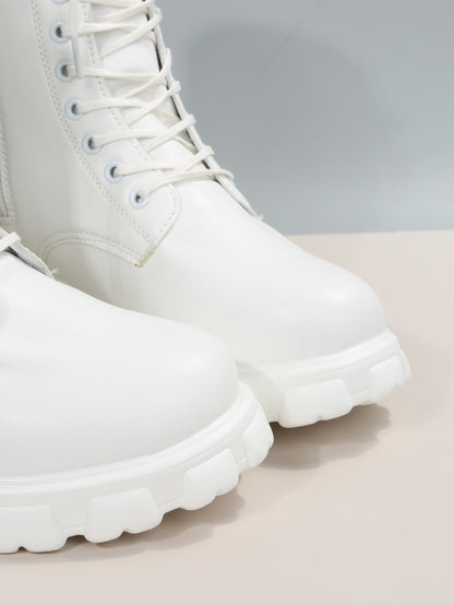 Autumn winter plus size new shoes Women Fashion Laceup Boots Chelsea Zipper Ladies  Sports Casual Heel  platform